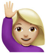emoji winkende Frau